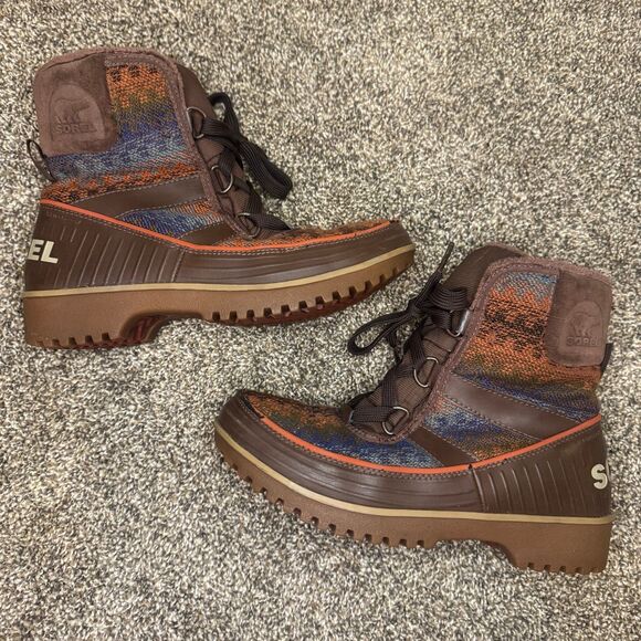 Sorel NL2091-256 Women's Tivoli Il Winter Aztec Lace Up Snow Boots Size 7 - Picture 1 of 7